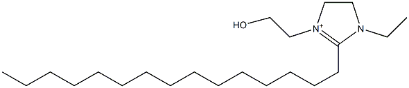 1-Ethyl-4,5-dihydro-3-(2-hydroxyethyl)-2-pentadecyl-1H-imidazol-3-ium Struktur