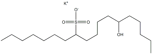 13-Hydroxyoctadecane-8-sulfonic acid potassium salt Struktur