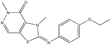 2-(4-Ethoxyphenylimino)-3-methyl-5-methylthiazolo[4,5-d]pyridazin-4(5H)-one Struktur