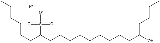 17-Hydroxyhenicosane-7-sulfonic acid potassium salt Struktur