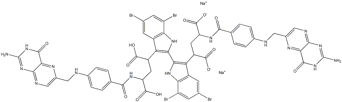 Disodium 5,5',7,7'-tetrabromo-2,2'-bi[1H-indole]-3,3'-diolate Struktur