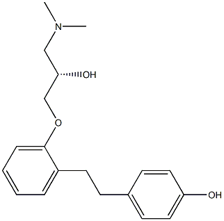 (2S)-3-(Dimethylamino)-1-[2-(4-hydroxyphenethyl)phenoxy]-2-propanol Struktur