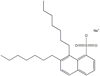 7,8-Diheptyl-1-naphthalenesulfonic acid sodium salt Struktur