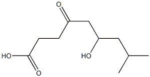 6-Hydroxy-4-oxo-8-methylnonanoic acid Struktur