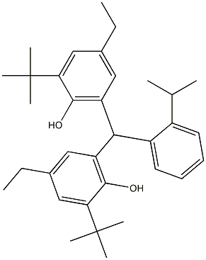 6,6'-(2-Isopropylbenzylidene)bis(2-tert-butyl-4-ethylphenol) Struktur