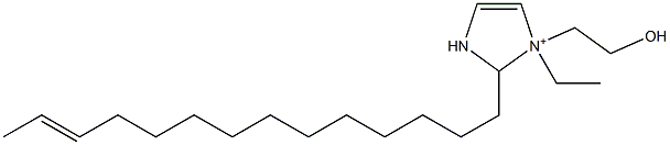 1-Ethyl-1-(2-hydroxyethyl)-2-(12-tetradecenyl)-4-imidazoline-1-ium Struktur