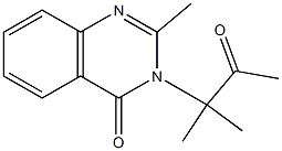 2-Methyl-3-(1,1-dimethyl-2-oxopropyl)quinazolin-4(3H)-one Struktur