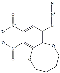 (2,3,4,5-Tetrahydro-9,10-dinitro-1,6-benzodioxocin)-7-yl azide Struktur