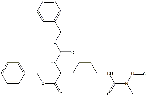 1-Methyl-1-nitroso-3-[5-[[(benzyloxy)carbonyl]amino]-5-[(benzyloxy)carbonyl]pentyl]urea Struktur