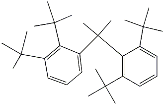 2-(2,3-Di-tert-butylphenyl)-2-(2,6-di-tert-butylphenyl)propane Struktur