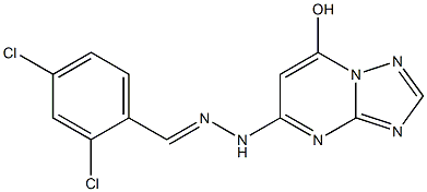 5-[N'-(2,4-Dichlorobenzylidene)hydrazino]-7-hydroxy[1,2,4]triazolo[1,5-a]pyrimidine Struktur