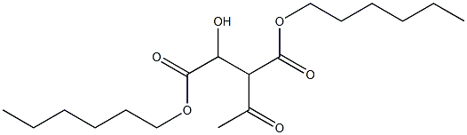 3-Acetyl-D-malic acid dihexyl ester Struktur