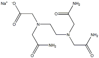 N-[2-[Bis(carbamoylmethyl)amino]ethyl]-N-(carbamoylmethyl)glycine sodium salt Struktur