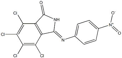 4,5,6,7-Tetrachloro-3-(4-nitrophenylimino)isoindolin-1-one Struktur