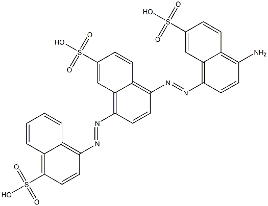 4-[[4-[(4-Amino-7-sulfo-1-naphthalenyl)azo]-7-sulfo-1-naphthalenyl]azo]-1-naphthalenesulfonic acid Struktur