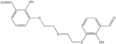 3,3'-[Thiobis(ethyleneoxy)]bis(2-hydroxybenzaldehyde) Struktur