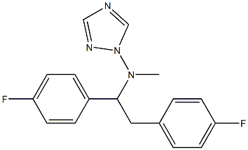 N-Methyl-N-[1,2-bis(4-fluorophenyl)ethyl]-1H-1,2,4-triazol-1-amine Struktur