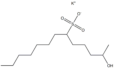 2-Hydroxytridecane-6-sulfonic acid potassium salt Struktur