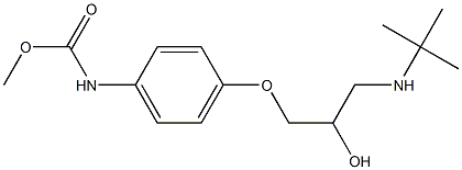 [4-[2-Hydroxy-3-(tert-butylamino)propoxy]phenyl]carbamic acid methyl ester Struktur