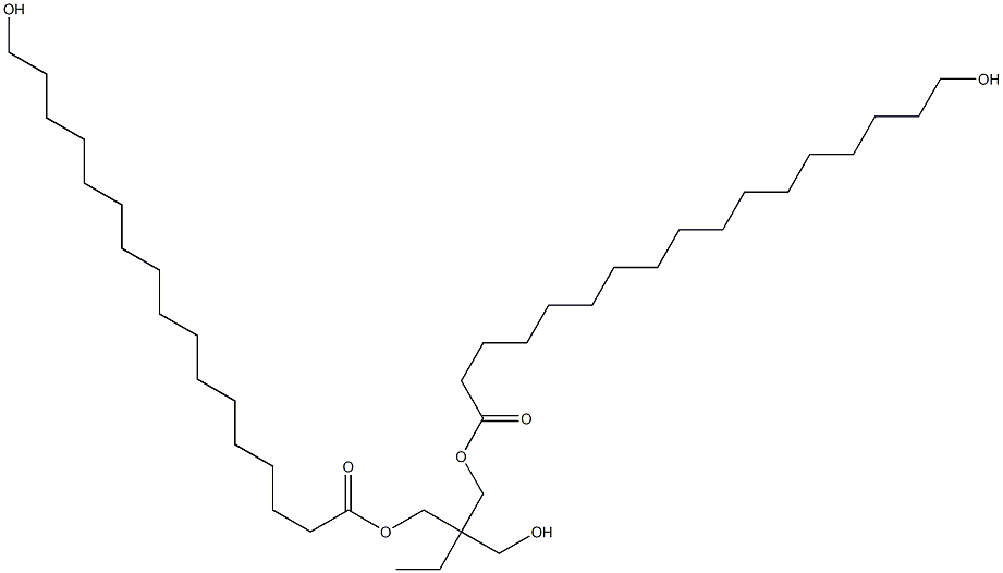 Bis(17-hydroxyheptadecanoic acid)2-ethyl-2-(hydroxymethyl)-1,3-propanediyl ester Struktur