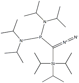 Diazo(triisopropylsilyl)[bis(diisopropylamino)phosphino]methane Struktur