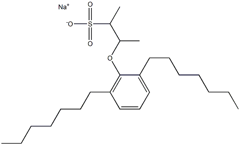 3-(2,6-Diheptylphenoxy)butane-2-sulfonic acid sodium salt Struktur