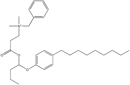 N,N-Dimethyl-N-benzyl-N-[2-[[1-(4-nonylphenyloxy)butyl]oxycarbonyl]ethyl]aminium Struktur