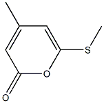 4-Methyl-6-(methylthio)-2-pyrone Struktur