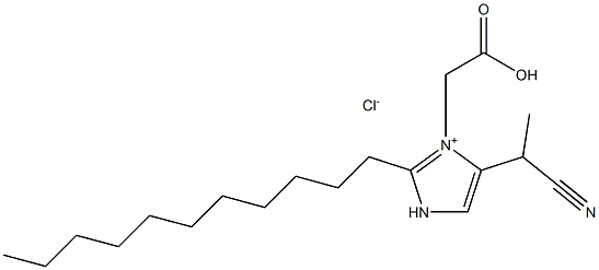 1-Cyanoethyl-2-n-undecyl-3-carboxymethylimidazolium chloride Struktur