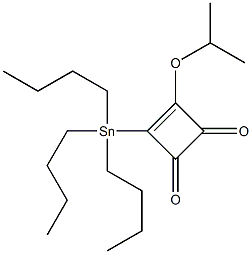 4-Isopropyloxy-3-(tributylstannyl)-3-cyclobutene-1,2-dione Struktur