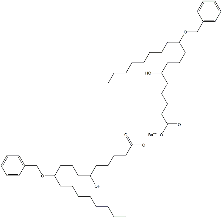 Bis(10-benzyloxy-6-hydroxystearic acid)barium salt Struktur