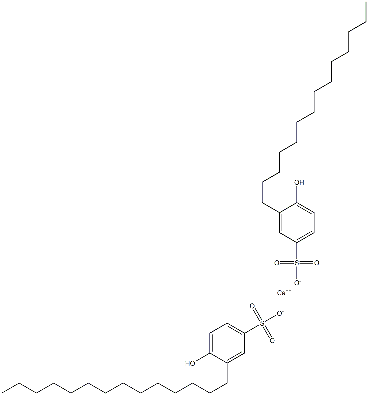 Bis(4-hydroxy-3-tetradecylbenzenesulfonic acid)calcium salt Struktur