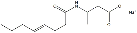 3-(4-Octenoylamino)butyric acid sodium salt Struktur