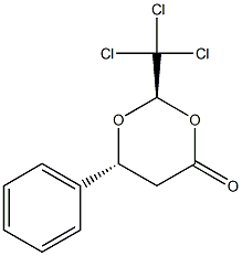 (2R,6R)-2-Trichloromethyl-6-phenyl-1,3-dioxan-4-one Struktur