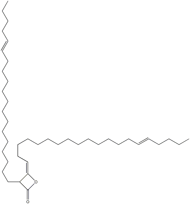 3-(14-Nonadecenyl)-4-(15-icosen-1-ylidene)oxetan-2-one Struktur