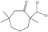 2-Dichloromethyl-2,6,6-trimethylcycloheptanone Struktur