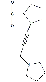 (2R)-2-[3-(Pyrrolidin-1-yl)-1-propynyl]-1-(methylsulfonyl)pyrrolidine Struktur