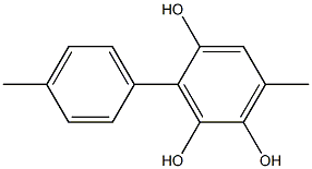 6-Methyl-3-(4-methylphenyl)benzene-1,2,4-triol Struktur