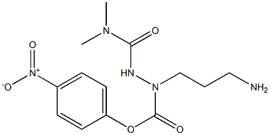 N2-(Dimethylcarbamoyl)-2-azaornithine p-nitrophenyl ester Struktur