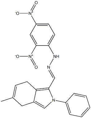 4,7-Dihydro-5-methyl-2-phenyl-2H-isoindole-1-carbaldehyde 2,4-dinitrophenyl hydrazone Struktur