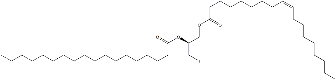 [S,(-)]-3-Iodo-1,2-propanediol 1-oleate 2-stearate Structure