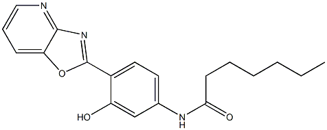 N-[3-Hydroxy-4-[oxazolo[4,5-b]pyridin-2-yl]phenyl]heptanamide Struktur