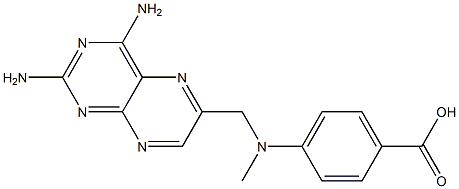 4-[[(2,4-Diaminopteridine-6-yl)methyl](methyl)amino]benzoic acid Struktur