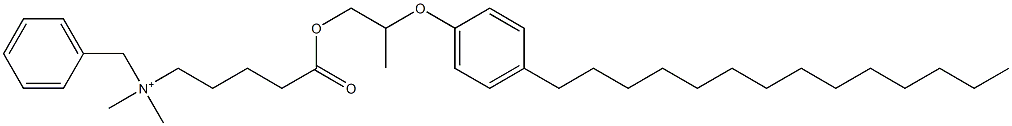 N,N-Dimethyl-N-benzyl-N-[4-[[2-(4-tetradecylphenyloxy)propyl]oxycarbonyl]butyl]aminium Struktur