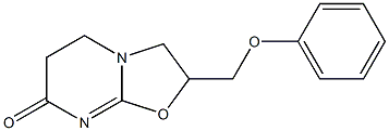 2,3,5,6-Tetrahydro-2-(phenoxymethyl)-7H-oxazolo[3,2-a]pyrimidin-7-one Struktur