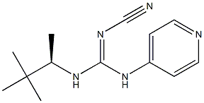 2-Cyano-3-(4-pyridyl)-1-[(R)-1,2,2-trimethylpropyl]guanidine Struktur