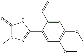 5-(2-Ethenyl-4,5-dimethoxyphenyl)-2-methyl-2H-1,2,4-triazol-3(4H)-one Struktur