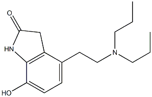 4-[2-(Dipropylamino)ethyl]-1,3-dihydro-7-hydroxy-2H-indol-2-one Struktur