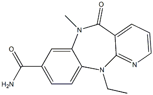 11-Ethyl-6,11-dihydro-6-methyl-5-oxo-5H-pyrido[2,3-b][1,5]benzodiazepine-8-carboxamide Struktur