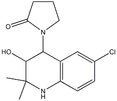 6-Chloro-1,2,3,4-tetrahydro-2,2-dimethyl-4-(2-oxo-1-pyrrolidinyl)quinolin-3-ol Struktur